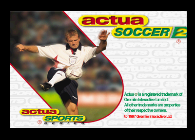 Actua Soccer 2 Title Screen